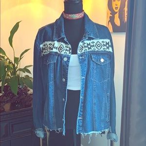 Festival Custom Native American Denim Jacket